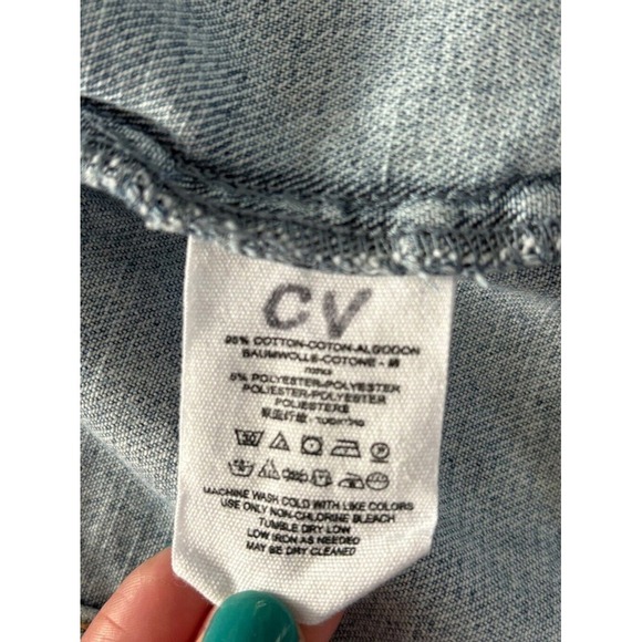 Free People Rumors Denim Jean Jacket‎ w/ Patch Size XS - Picture 6 of 8